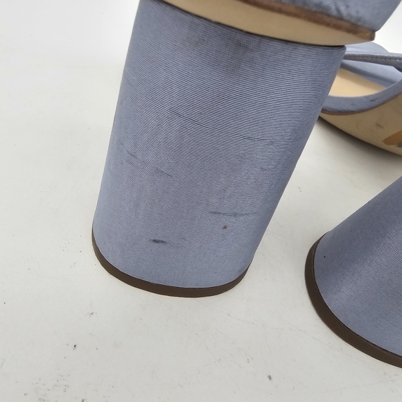 Sam Edelman Kia Square Toe Heels Oslo Blue Size 6 - Picture 6 of 11